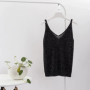 6 Colors Sleeveless Bright Silk Women Tank Tops Sexy Female Knitted V-Neck Camisole Club Girls Camis Thin Shiny Glitter Bling