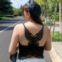 1pcs Women Lace Strap Vests Lady Inside Wear Camisoles With Padded Underwear Female Sexy Tank Top Girl Large Size Sleeveless Top