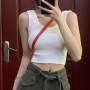 3pcs Ice Silk Women Tank Top Summer Sleeveless Tops Lady Inside Wear Camisoles Loose Underwear Female Without Breast Pads Vests