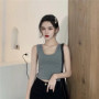 3pcs Ice Silk Women Tank Top Summer Sleeveless Tops Lady Inside Wear Camisoles Loose Underwear Female Without Breast Pads Vests
