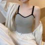 1pcs Women Straps Vest Lady With Padded Camisoles New Female Sexy Slim Tank Tops Girl Comfort Fashion Ventilate Korean Style Top