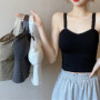 1pcs Women Straps Vest Lady With Padded Camisoles New Female Sexy Slim Tank Tops Girl Comfort Fashion Ventilate Korean Style Top