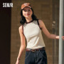 Semir Vest Women Color-blocking Round Neck Camisole Slim Fit Hot Girl Style Spring Inner Layer Wearable Outside Bottoming Shirt