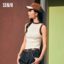 Semir Vest Women Color-blocking Round Neck Camisole Slim Fit Hot Girl Style Spring Inner Layer Wearable Outside Bottoming Shirt