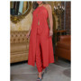 Summer Top Pants Set Fashion Femme Solid Casual Two Pieces Outfits Robe Woman Elegant High Slit Longline Halter Top Pants Sets