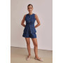 2025 Summer New Retro Elegant Commuter Denim Suit Sleeveless Top + Shorts Round Neck Fashionable Two-piece Set