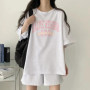 Casual Sporty Plus Size Women's Cotton Suits Summer 2025 New Round Neck Short Sleeve 3 Color Two Piece Set Shorts Outfitness