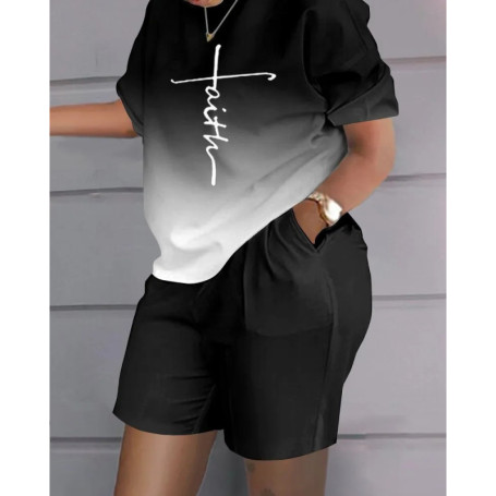 Fashion White 2 Piece Set For Women Long Sleeve Shirt And Shorts Two Piece Suit Women 202 Summer Casual Home Sets