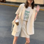 Korean Loose 2 Piece Women Short Set with Blazer Summer 2025 Thin Short-sleeved Blazers + Shorts Casual Office Ladies Suits