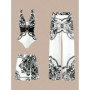 2025 Fashionable Trendy Women's Swimsuit Three Piece Set Sexy One Piece with Pants And Short Skirt Ensemble for Women