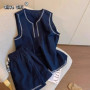 Olivegirl Color Blocked Embroidery Versatile Pajama Set Women's Summer New Shorts Casual Vest Home Wear Two-piece Set