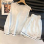 Olivegirl Color Blocked Embroidery Versatile Pajama Set Women's Summer New Shorts Casual Vest Home Wear Two-piece Set