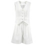 2023 Design Cotton Linen Suit Vest Suit Women's Summer Casual Sleeveless Vest Shorts Two-piece Set костюм женский летний