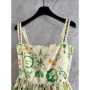 Floral print suspender floral embroidery women's dress elegant party vacation casual commuting new women's short skirt