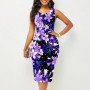 Women Vintage Slim Casual Befree 5XL Vest Tank Sleeveless Dress Large Big Summer Printed Elegant Party Beach Dresses