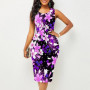 Women Vintage Slim Casual Befree 5XL Vest Tank Sleeveless Dress Large Big Summer Printed Elegant Party Beach Dresses