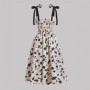2026 Spaghetti Strap Dresses For Ladies Vestidos Dress For Wedding Temperament Elegant French Flower Printed Sling Slim Trendy