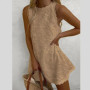 Spring/Summer New Casual Loose Sleeveless Round Neck Solid Color Dress For Women,5 Colors