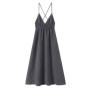 HH Female Summer Wrinkles Design Sexy Sling Dress Women Fashion Solid V-Neck Sleeveless Backless Beach Party Midi Dress