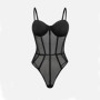 See Through Mesh Bodysuit Fashion Sleeveless Shapewear Tank Top 2025 Summer Slim Fit Sexy Lingerie Shaper Jumpsuit Women Clothes