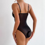See Through Mesh Bodysuit Fashion Sleeveless Shapewear Tank Top 2025 Summer Slim Fit Sexy Lingerie Shaper Jumpsuit Women Clothes