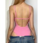 Solid Sexy Bodysuit Lingerie Backless One-pieces Corset Top Slim Summer Clothes For Women Sleeveless Bodys Para Mujer De Vestir
