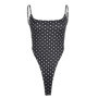 Holiday Dot Printed Bodysuits Sexy Slim Backless Sleeveless Slash Neck Sleeveless Rompers Women 2026 Summer Fashion Streetwear