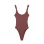 Sexy U-neck ribbed bodysuit with low cut, high waist & slim fit.Back straps & snap bottom. Perfect hot girl summer look