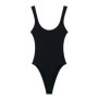 Sexy U-neck ribbed bodysuit with low cut, high waist & slim fit.Back straps & snap bottom. Perfect hot girl summer look