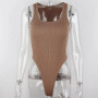 Sleeveless Knit Bodysuit 2023 Hot Summer Sexy Bodycon Off Shoulder Halter Tops Casual Street Bodice For Women ClubWear