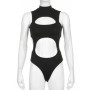 Gothic Techwear Sexy Hollow Out Sleeveless Tank Tops Bodysuit For Women Streetwear Style Backless Playsuit Vest For Women
