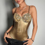 Womens Sparkly Silver Thong Bodysuit Satin Sequin jumpsuit Adjustable Strap Going Out Night Club Party female sexy outfit