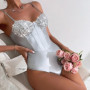 Womens Sparkly Silver Thong Bodysuit Satin Sequin jumpsuit Adjustable Strap Going Out Night Club Party female sexy outfit
