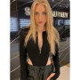 Women Long Sleeve Bodysuits Zip Up Thong Leotard Body Top Summer Fall Sexy Bodysuit Shirts Clubwear