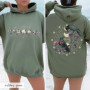 Unisex Y2K Loose Dark Academia Pullovers Vintage Celestial Ravens and Thistles Hooded Sweater Moon Phase Whimsigoth Crow Hoodie