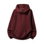 Oversized Hooded Sweatshirt for Couples Autumn Winter Heavyweight Velvet Half-Zip Hooded Jacket Loose Fit Soft Comfortable