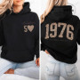 Mom Fiftieth Hoodies for Women Leopard 50th Birthday Harajuku Y2k Aesthetic Clothing 1976 Retro Birthday Women Graphic Clothes