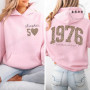 Mom Fiftieth Hoodies for Women Leopard 50th Birthday Harajuku Y2k Aesthetic Clothing 1976 Retro Birthday Women Graphic Clothes