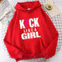 Kick Like a Girl Hoodie, Karate Hoodie, Karate Girl Hoodie, Taekwondo Hoodie, Womens Power Hoodie, Fight Sport Hoodie Sweatshirt