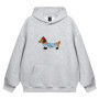 Women Sweatshirt Streetwear Couples Tops Casual Loose Hoodie Autumn Winter Cartoon Dog Embroidery Hooded Pullover