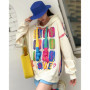 Trend Graffiti Y2k Hoodies Sweatshirt Tops Women 2024 Autumn Cotton Casual Long Sleeve Oversized Tops Outwear Streetwear Bust150