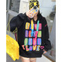 Trend Graffiti Y2k Hoodies Sweatshirt Tops Women 2024 Autumn Cotton Casual Long Sleeve Oversized Tops Outwear Streetwear Bust150
