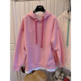 Women's Love Hooded Thin Sweatshirt Women's Autumn New Fake Two-Piece Loose Korean Top