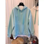 Women's Love Hooded Thin Sweatshirt Women's Autumn New Fake Two-Piece Loose Korean Top