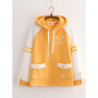 Clearance Limiited Stocks Kawaii Fleece 100 Cotton High Quality Warm Hoodie Women Cute Yellow Girls Thick Sweatshirt Female