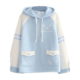 Clearance Limiited Stocks Kawaii Fleece 100 Cotton High Quality Warm Hoodie Women Cute Yellow Girls Thick Sweatshirt Female