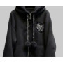 New Velvet Cute Cat Ear Women Hoodie Cat Claw Long Sleeve Coat Black Cat Punk Rock Men and Women Jackets