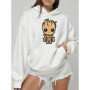 2025 Men I Am Groot Cartoon Hoodie Spring Autumn Women Oversized Sweatshirt With Zipper New Couple Street Coat