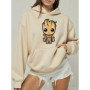 2025 Men I Am Groot Cartoon Hoodie Spring Autumn Women Oversized Sweatshirt With Zipper New Couple Street Coat