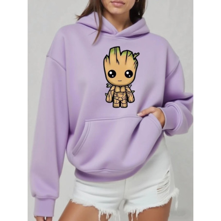 2025 Men I Am Groot Cartoon Hoodie Spring Autumn Women Oversized Sweatshirt With Zipper New Couple Street Coat